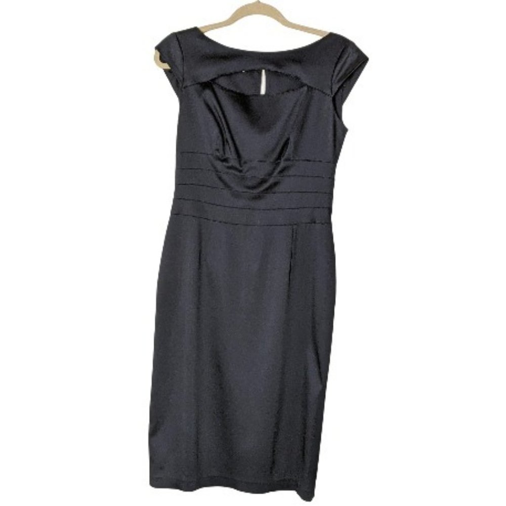 Kay Unger New York Bodycon Formal Dress Navy SZ 6 Knee Length